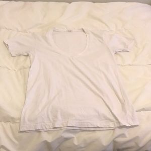 Plain white v neck